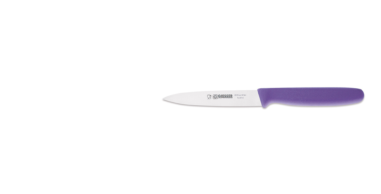 Cuțit pentru decojit - 10 cm, violet deschis | GIESSER MESSER 8315 sp 10 hvi