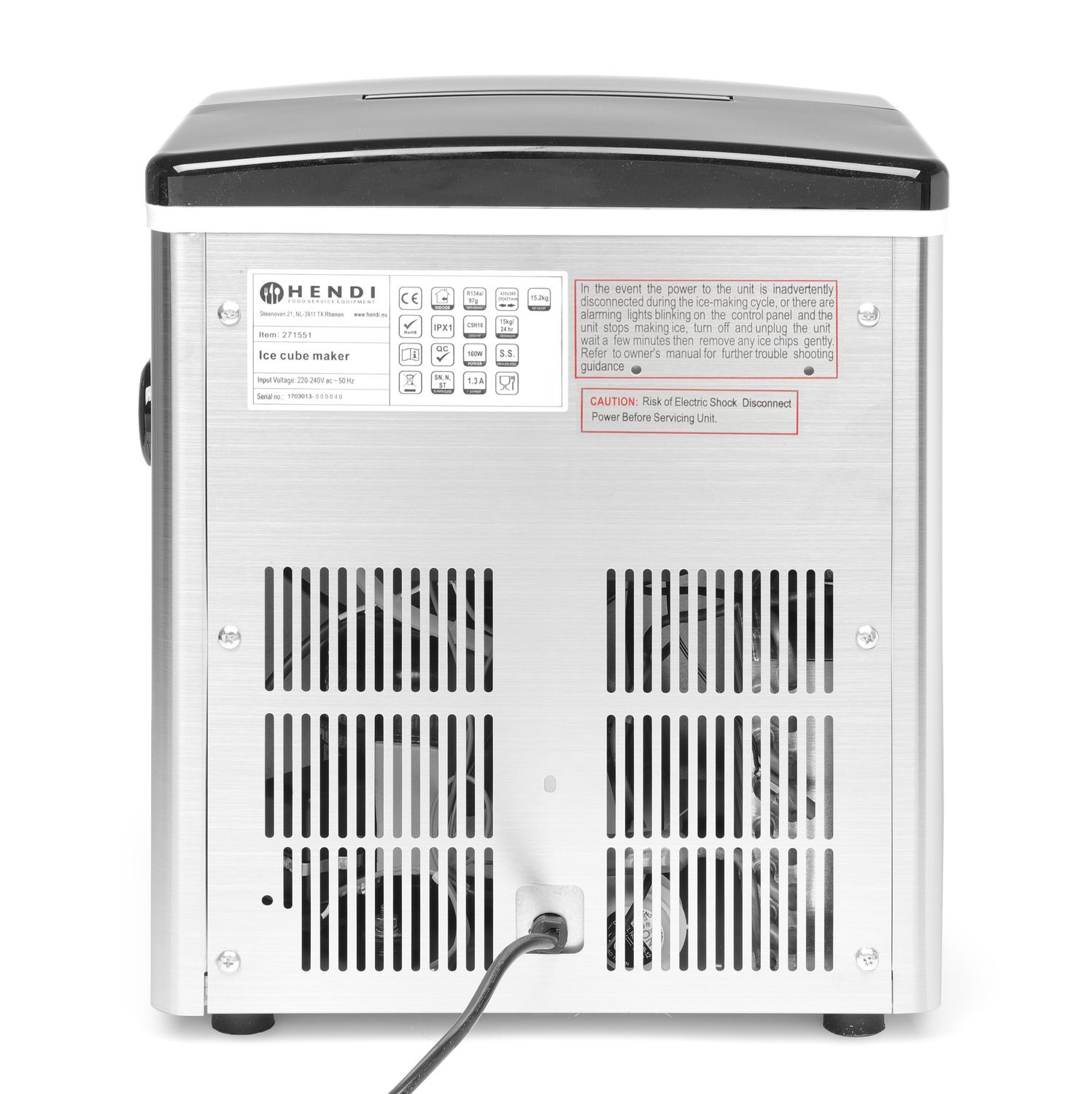 Tava pentru cuburi de gheață (capacitate 15 kg/zi) Kitchen Line 15 | ARKTIC 271551