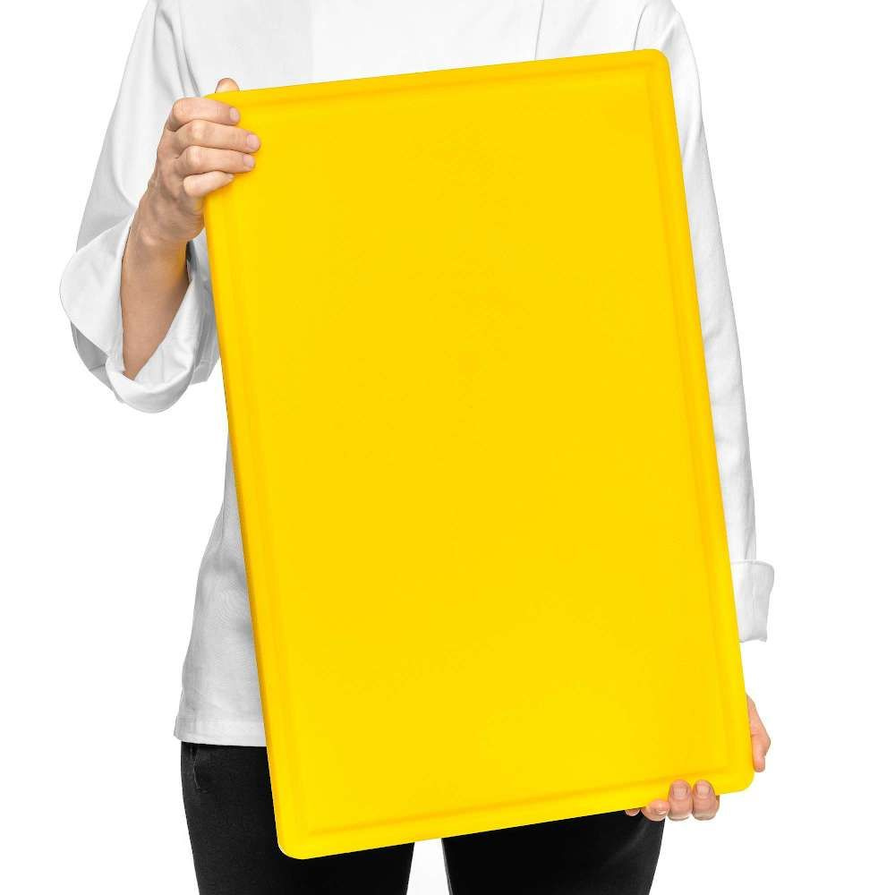 Placă de tăiat HACCP galbenă 60x40 cm | FORGAST FG12613