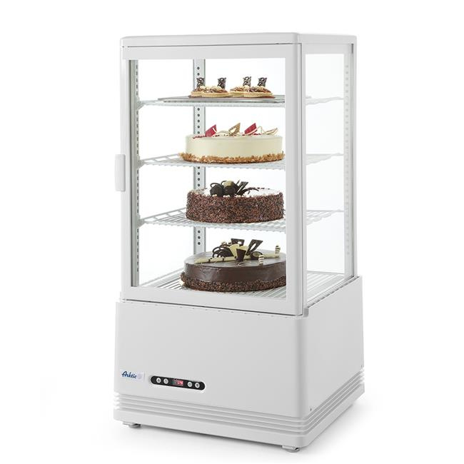 Vitrină frigorifică de blat 68 l, albă, LED, inox, 230 V | ARKTIC 233634