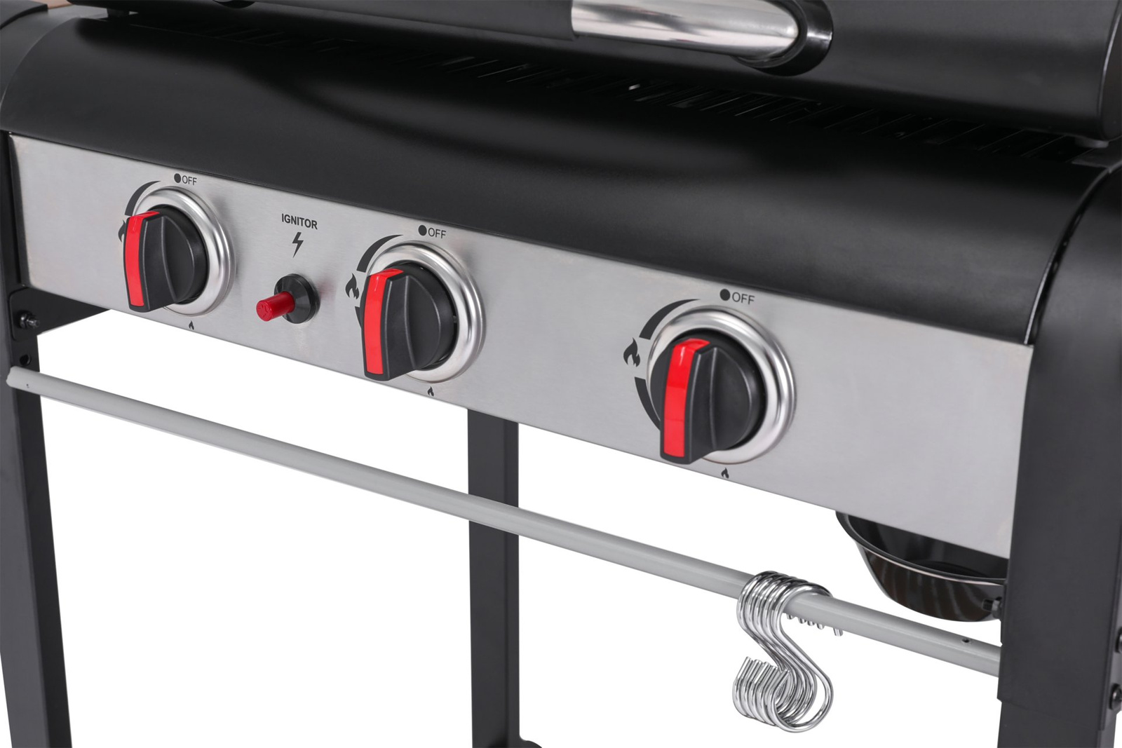 Grătar pe gaz, NATORI 9 kW, 3 arzătoare 60 x 42 cm | YATO YG-20009