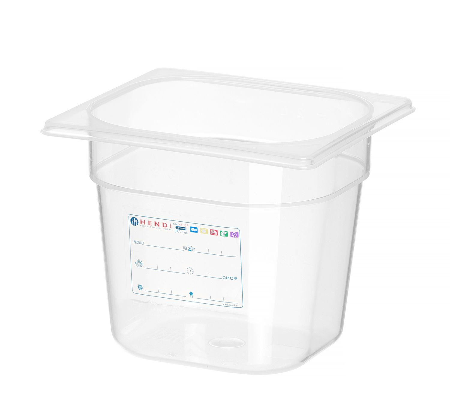 Recipient GN 1/6 ad. 15 cm din polipropilenă HACCP | HENDI 880463