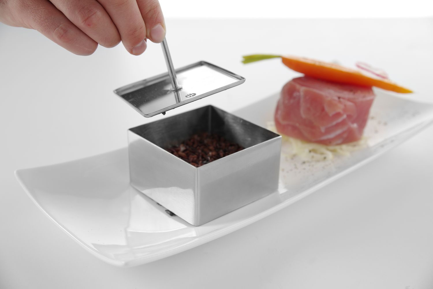 Formă pentru gătit și cofetărie fără presă dim. 8x8x4.5 cm | HENDI 512173