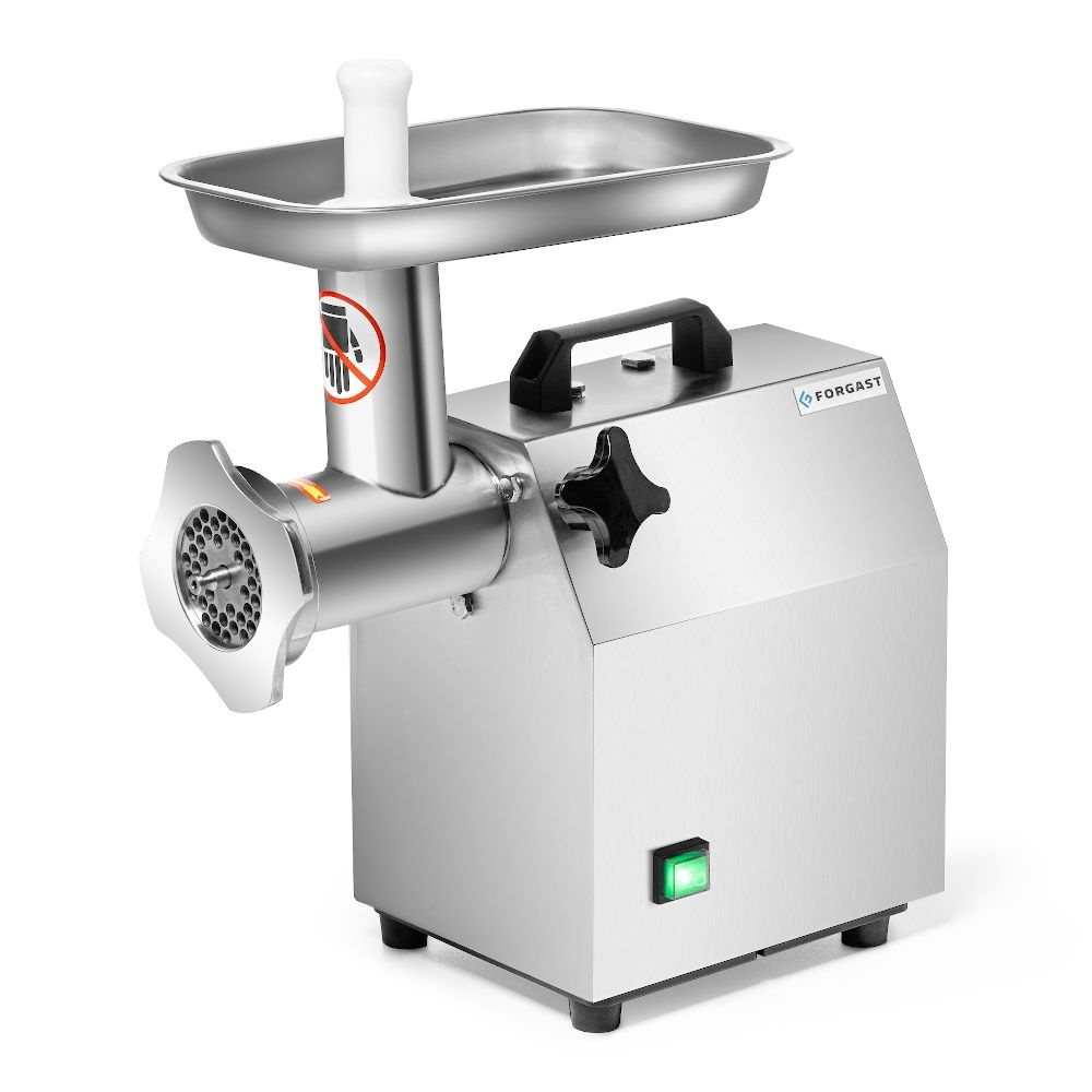 Mașină de tocat carne (mașină de tocat carne tip „lup”), 220 kg/h, 1.1 kW, oțel inoxidabil, 230 V | FORGAST FG10104