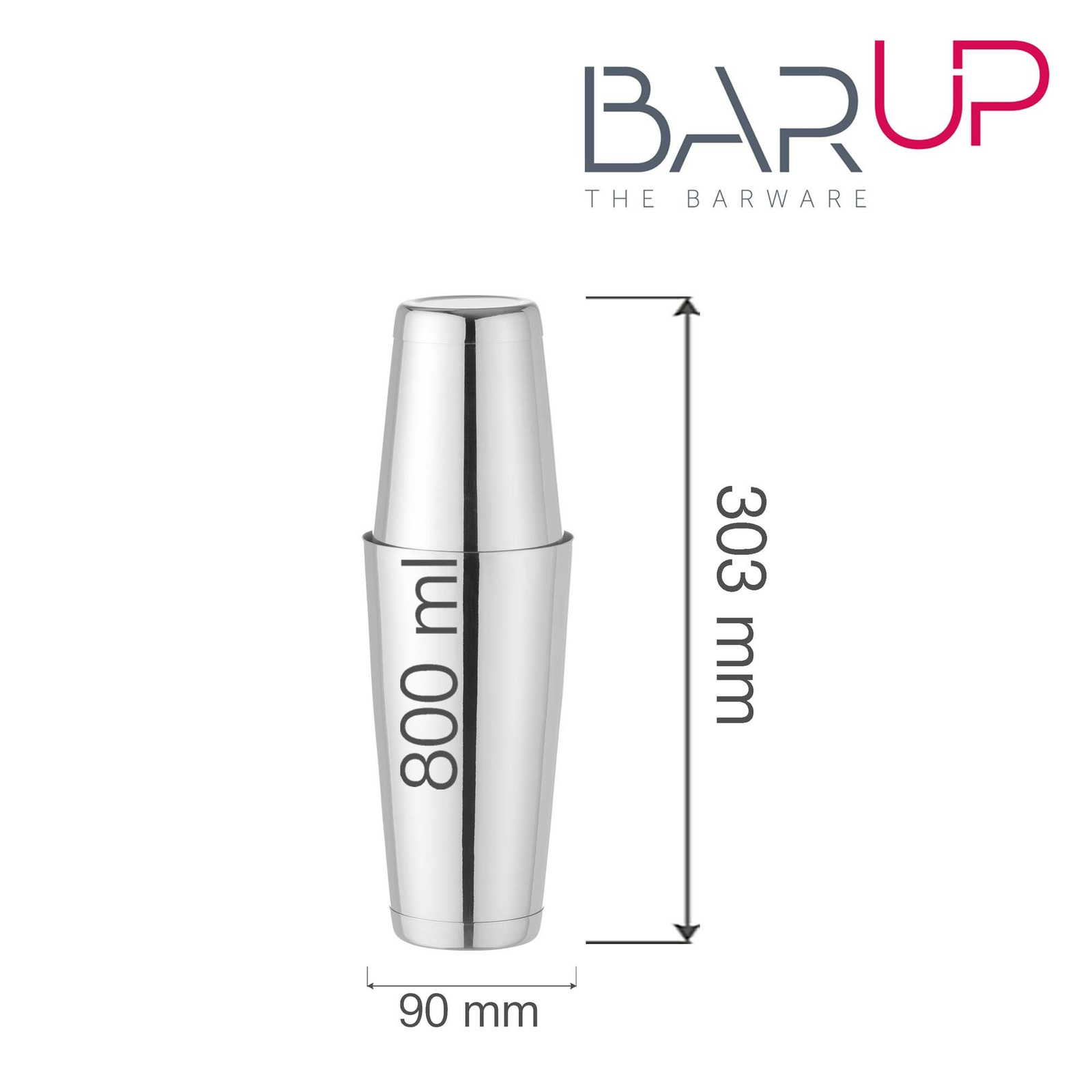 Boston Tin-On-Tin Shaker 0.8 l | BarUp 596401