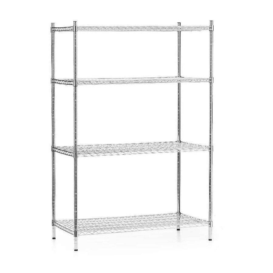 Raft de depozitare din oțel cromat 106x61x180 cm pliabil | FORGAST FG15137