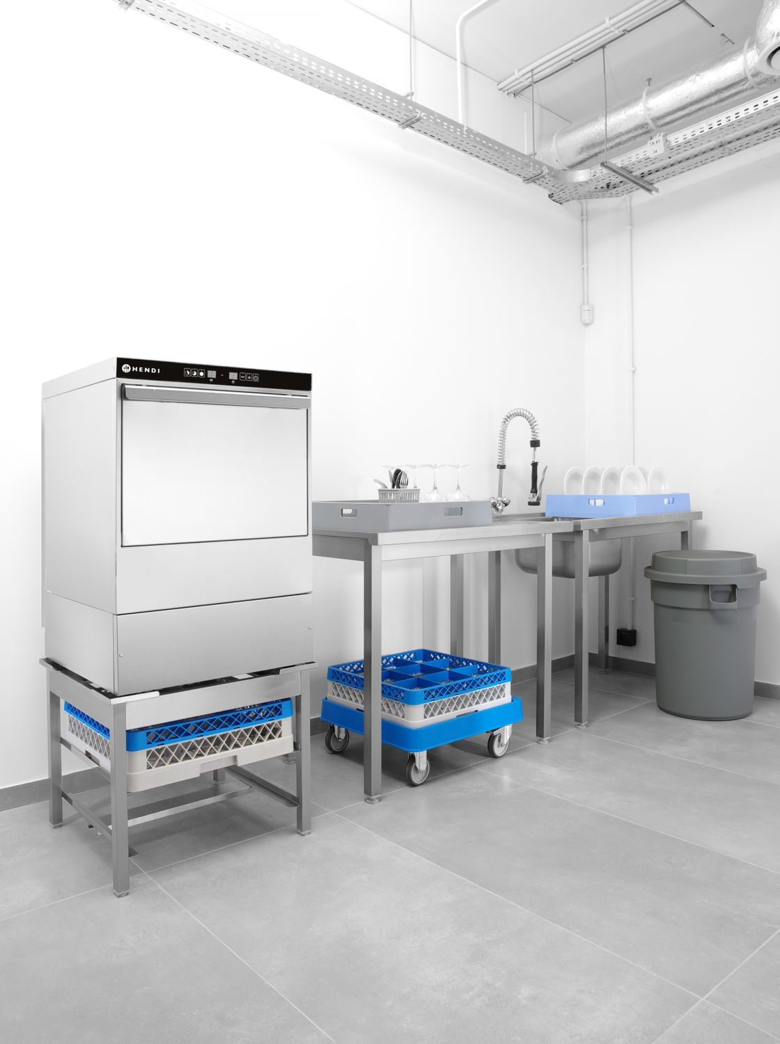 Mașină de spălat vase culinare cu pompă de scurgere | HENDI 231753