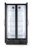 Frigider de bar pentru băuturi, cu 2 uși, 458 l, aluminiu, negru, dezghețare automată | ARKTIC 233931