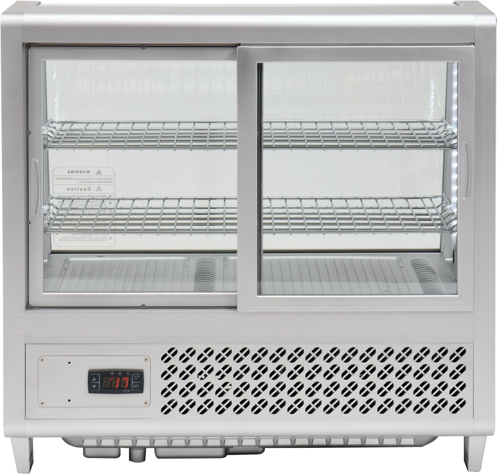 Vitrină frigorifică 100 l argintiu | YATO YG-05022