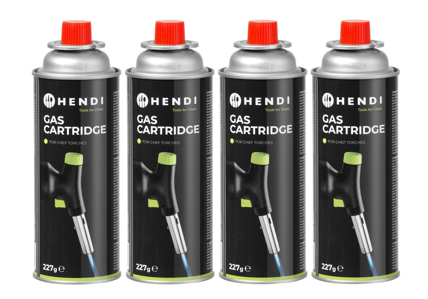 Cartuș cu gaz pentru arzător pentru creme brulee - 4 buc. | HENDI 199039