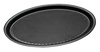 Tavă de chelner, ovală, GRIPZONE, din compozit GFK, neagră, 29x21x2 cm | APS 506