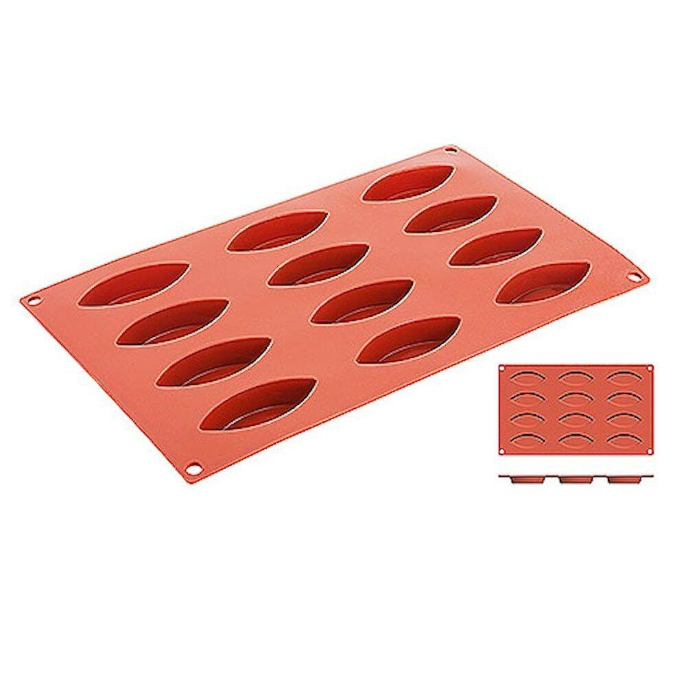 Formă de copt din silicon bărcuțe, 12 cavități, 7,2x3 cm | CONTACTO 6649/072