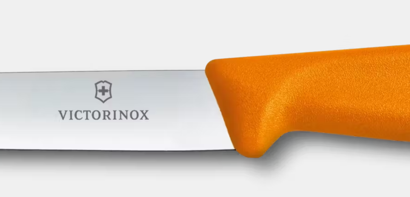 Swiss Classic cuțit zimțat pentru legume și fructe portocaliu lung. lame 11 cm | VICTORINOX 6.7836.L119