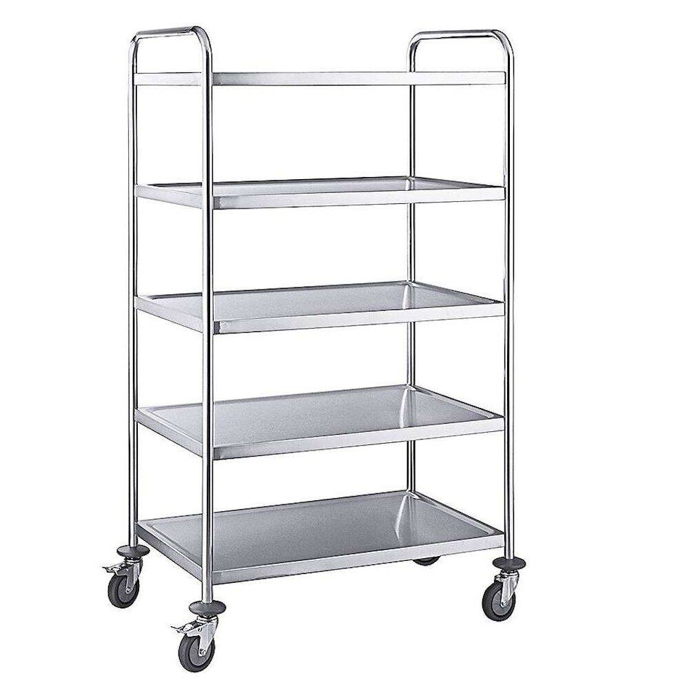 Cărucior pentru chelneri cu 5 rafturi CONTACTO 7004/005