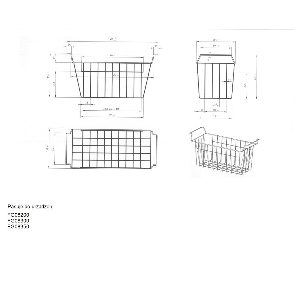 Coș de rezervă pentru lăzi frigorifice Forgast | FORGAST FG08198