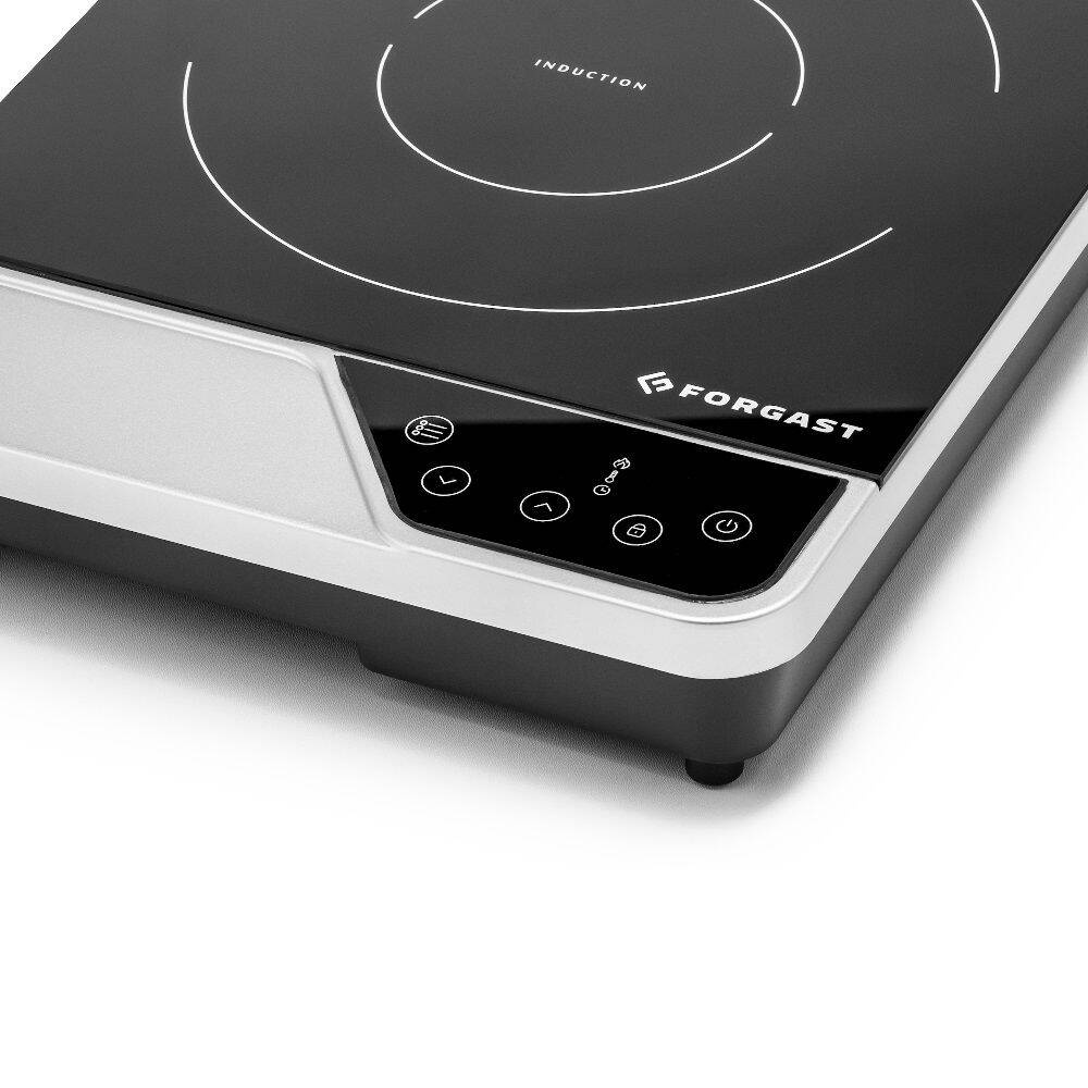 Set aragaz cu inducție de 2 kW cu tigaie de oțel și cratiță FORGAST FG09021K