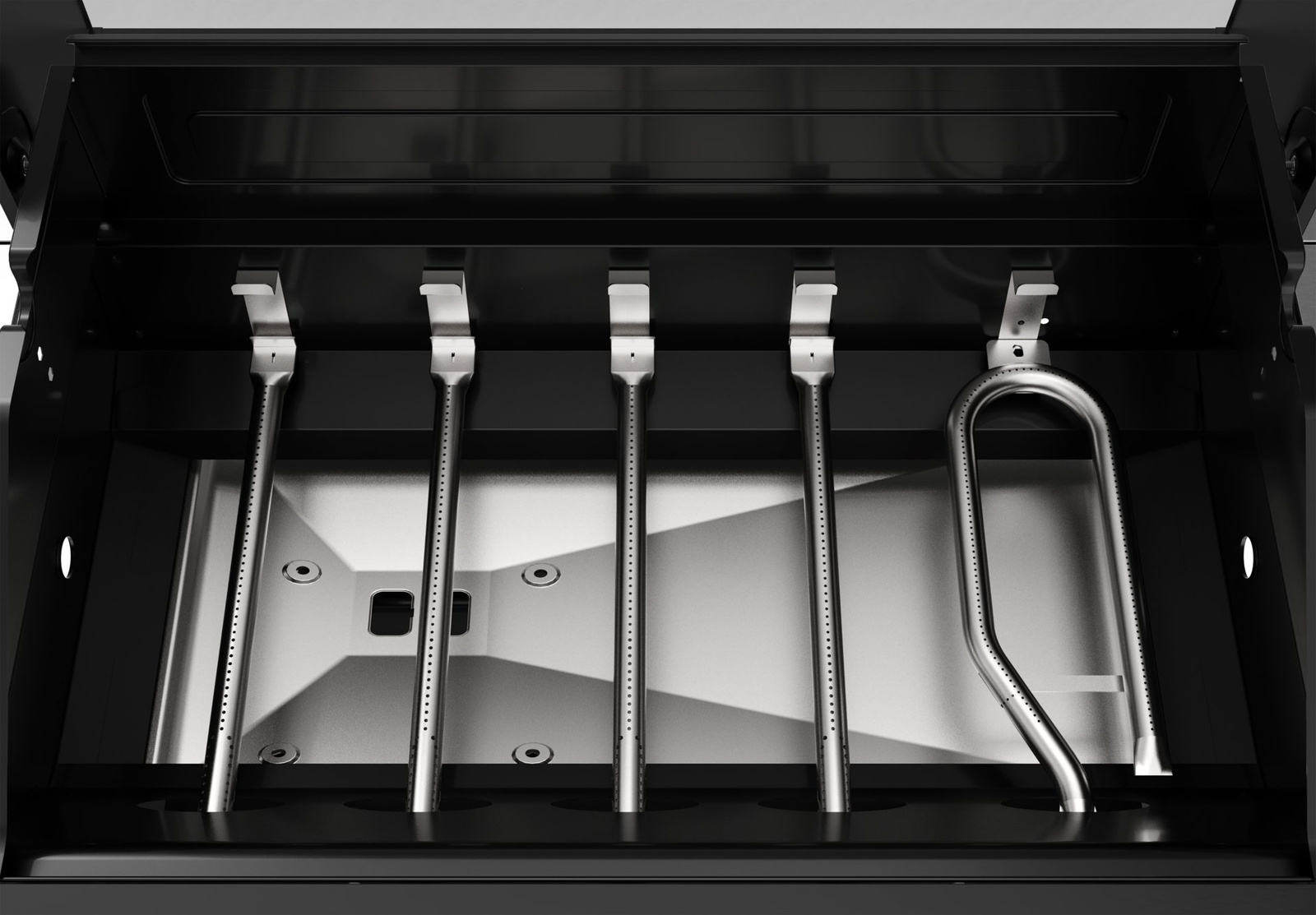 Grătar pe gaz 5+1 19kW negru | YATO YG-20031