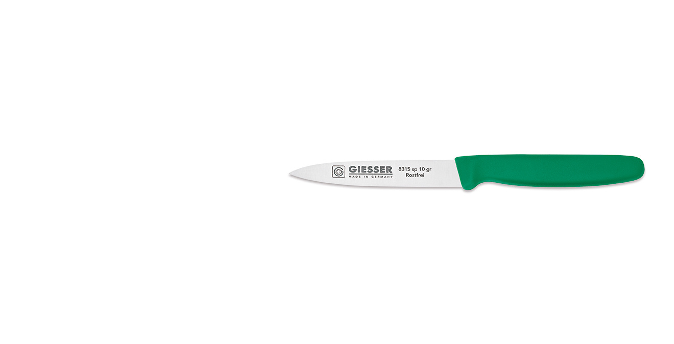 Cuțit pentru decojit - 10 cm, verde | GIESSER MESSER 8315 sp 10 gr
