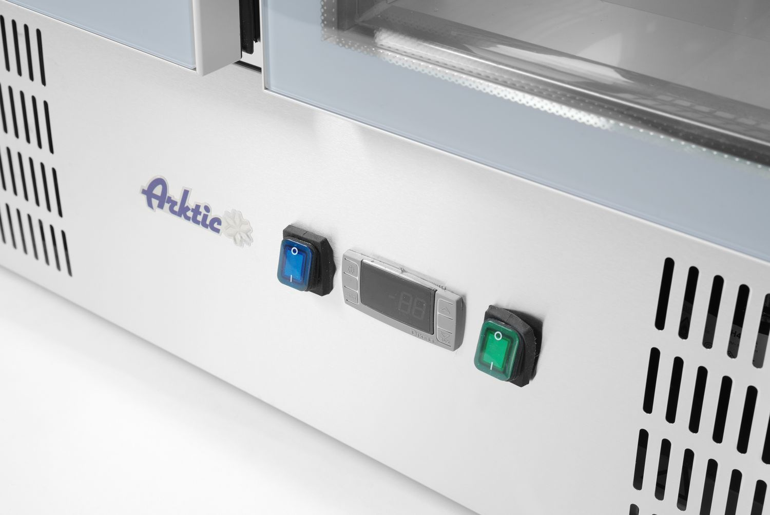 Salatieră frigorifică cu 2 uși și capac cu balamale HENDI 236246