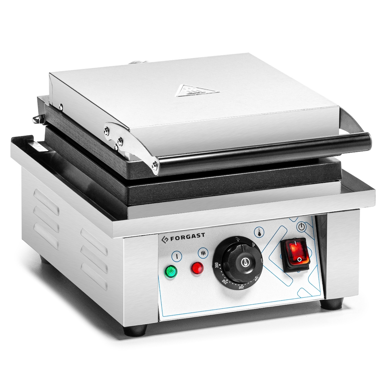 Aparat electric pentru vafe dreptunghiular pentru 2 vafe 4x6, 1,75 kW, 230 V | FORGAST FG09713