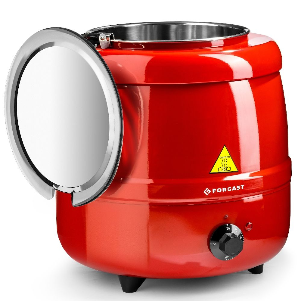 Fierbător electric de supă 10 l, roșu FORGAST FG03013