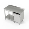 Masă de lucru din oțel inoxidabil cu dulap, sertar și raft 160x60x85 cm | FORGAST