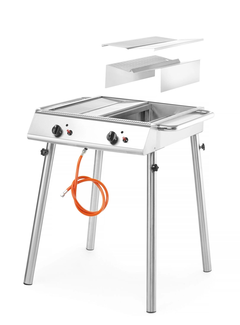 Grătar pe gaz Xantos 9,5kW, 770x710x(H)870mm | HENDI 148624