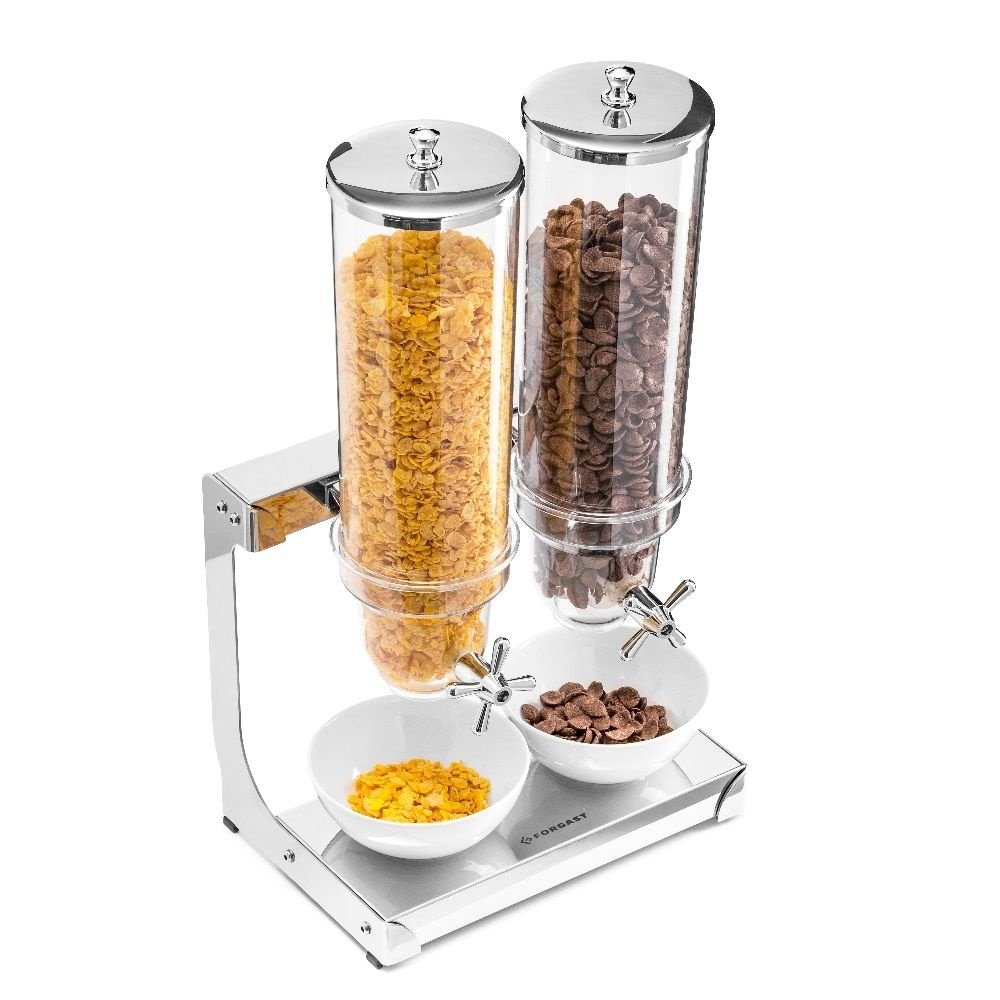 Dozator dublu pentru fulgi de cereale 2x2 l | FORGAST FG03202V1