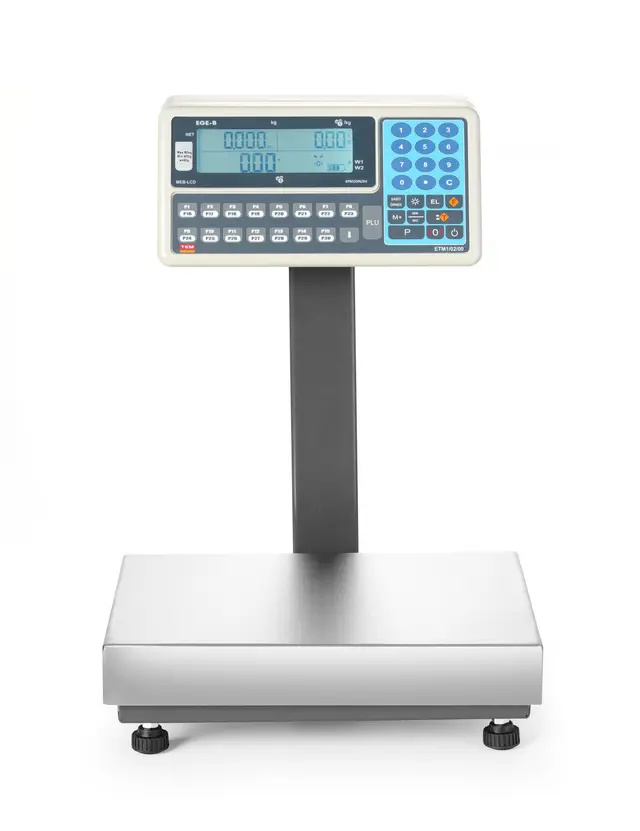 Cântar platformă LCD cu braț și cu omologare - până la 60 kg | TEM BE2CA028X035060