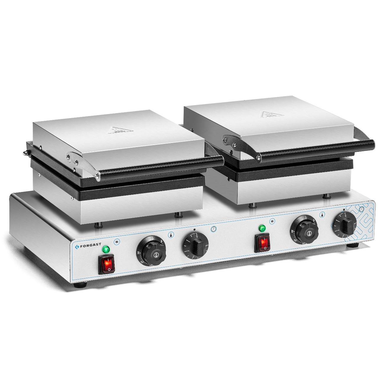 Aparat electric pentru vafe 4x3 dublu, 8 vafe, 3.5 kW, 230 V | FORGAST FG09726