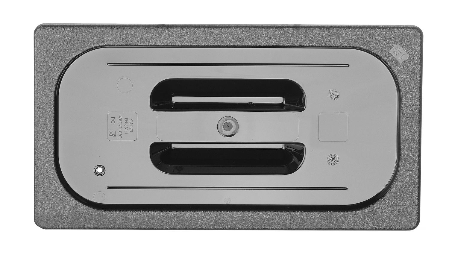 Capac GN 1/3 din policarbonat negru | HENDI 862933
