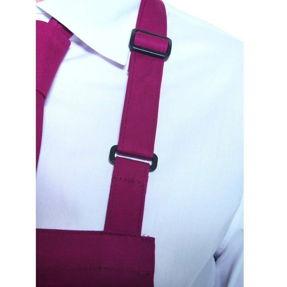 Șorț de bucătar de bază 75 x 90 cm cu cataramă burgundy | KARLOWSKY BLS 4-4-Stck