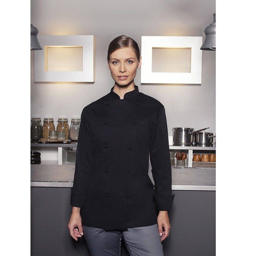 Bluză de bază pentru bucătari neagră | KARLOWSKY BJM 1-1