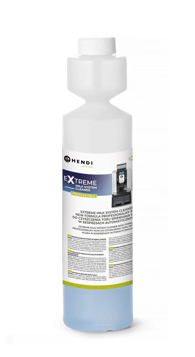 Lichid profesional pentru curățarea circuitului de spumare a laptelui de la automatele de cafea, 250 ml | HENDI 976661