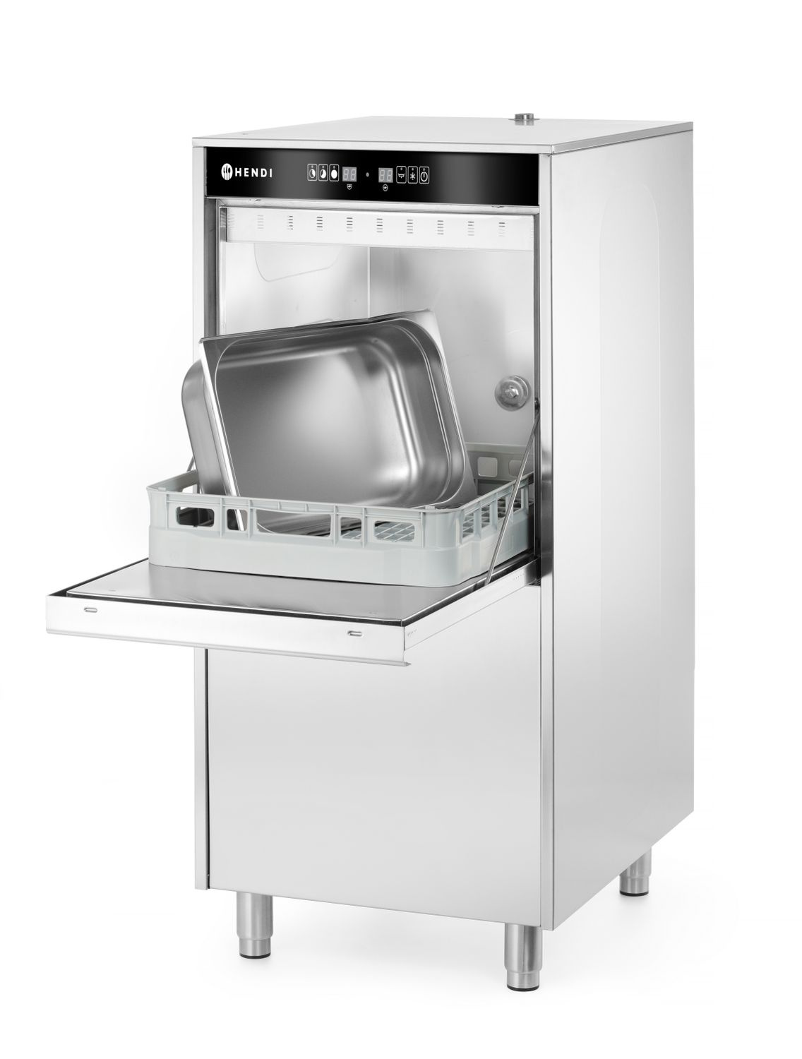 Mașină de spălat vase pentru tăvi și farfurii 50x60 cu dozator de detergent și pompă de scurgere | HENDI 236574