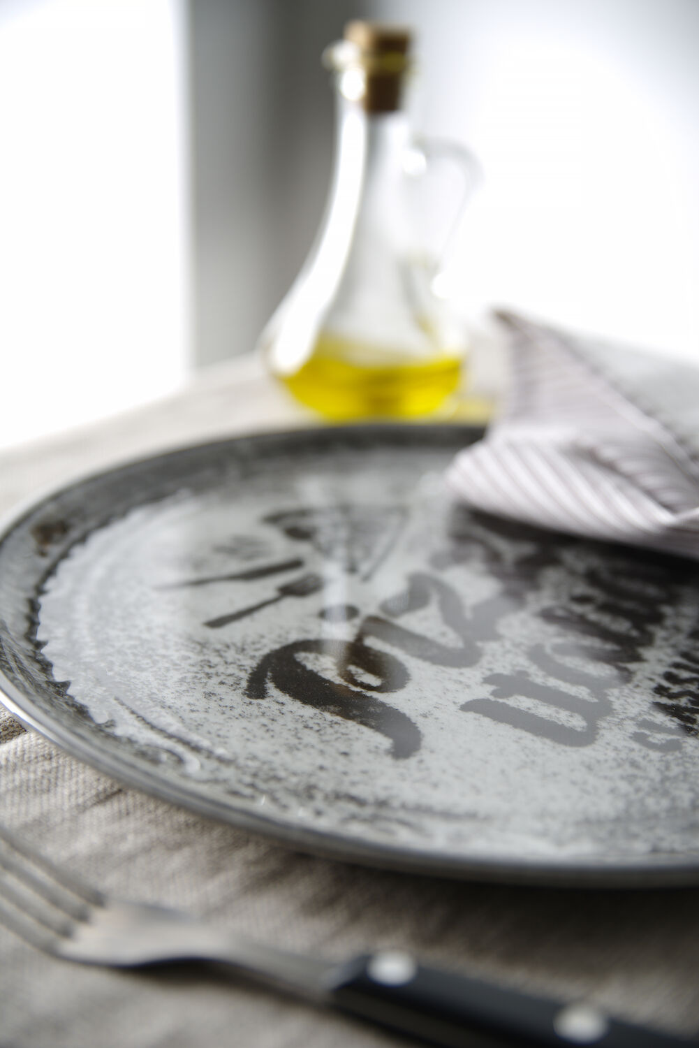 Farfurie pentru pizza Recipe Collection Brick Black - diam. 33 cm | HENDI 778937