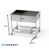 Piscină mobilă din oțel inoxidabil (adâncă. 40 cm) 120x70x85 cm | FORGAST