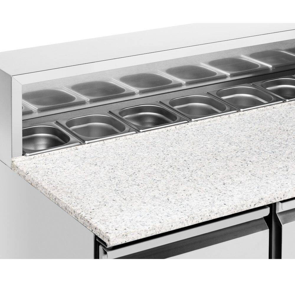 Cărucior frigorific cu 3 uși pentru pizza 400 l, cu extensie | FORGAST FG07203