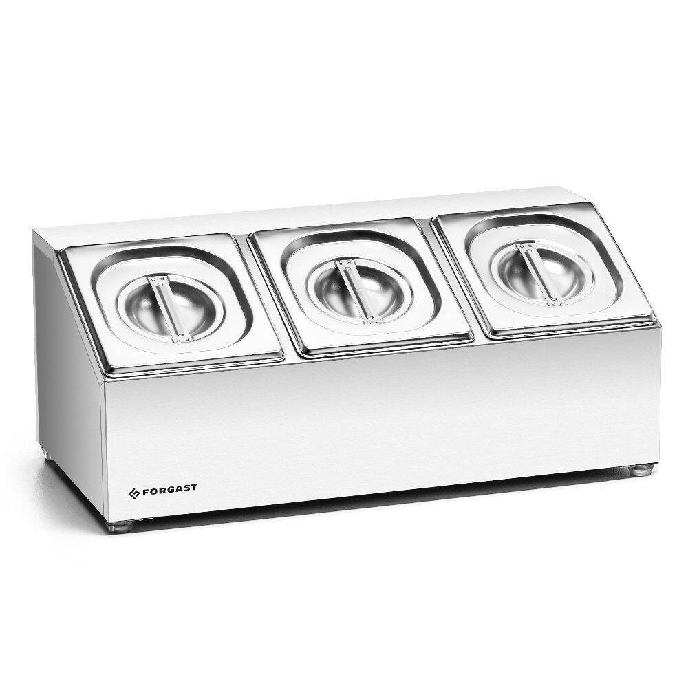 Expozitor pentru alimente - pentru 3 GN 1/6 | FORGAST FG11316