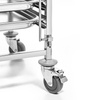 Cărucior pliabil din inox pentru tăvi și containere - pentru 7 GN1/1 | FORGAST FG01104