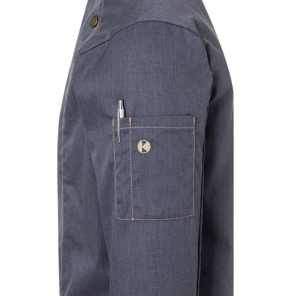 Hanorac bucătar pentru bărbați Jeans-Style negru vintage | KARLOWSKY JM 24-16