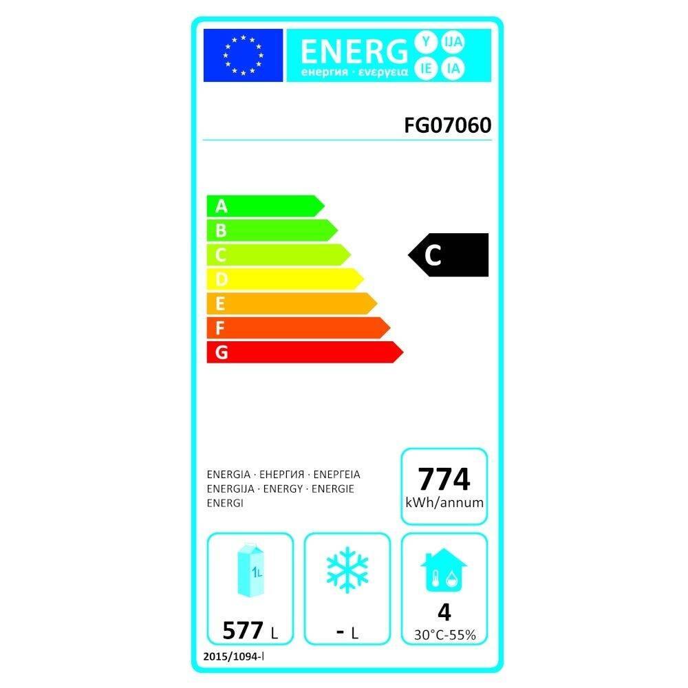 Dulap frigorific cu 1 ușă 580 l, lăcuit, alb FORGAST FG07060