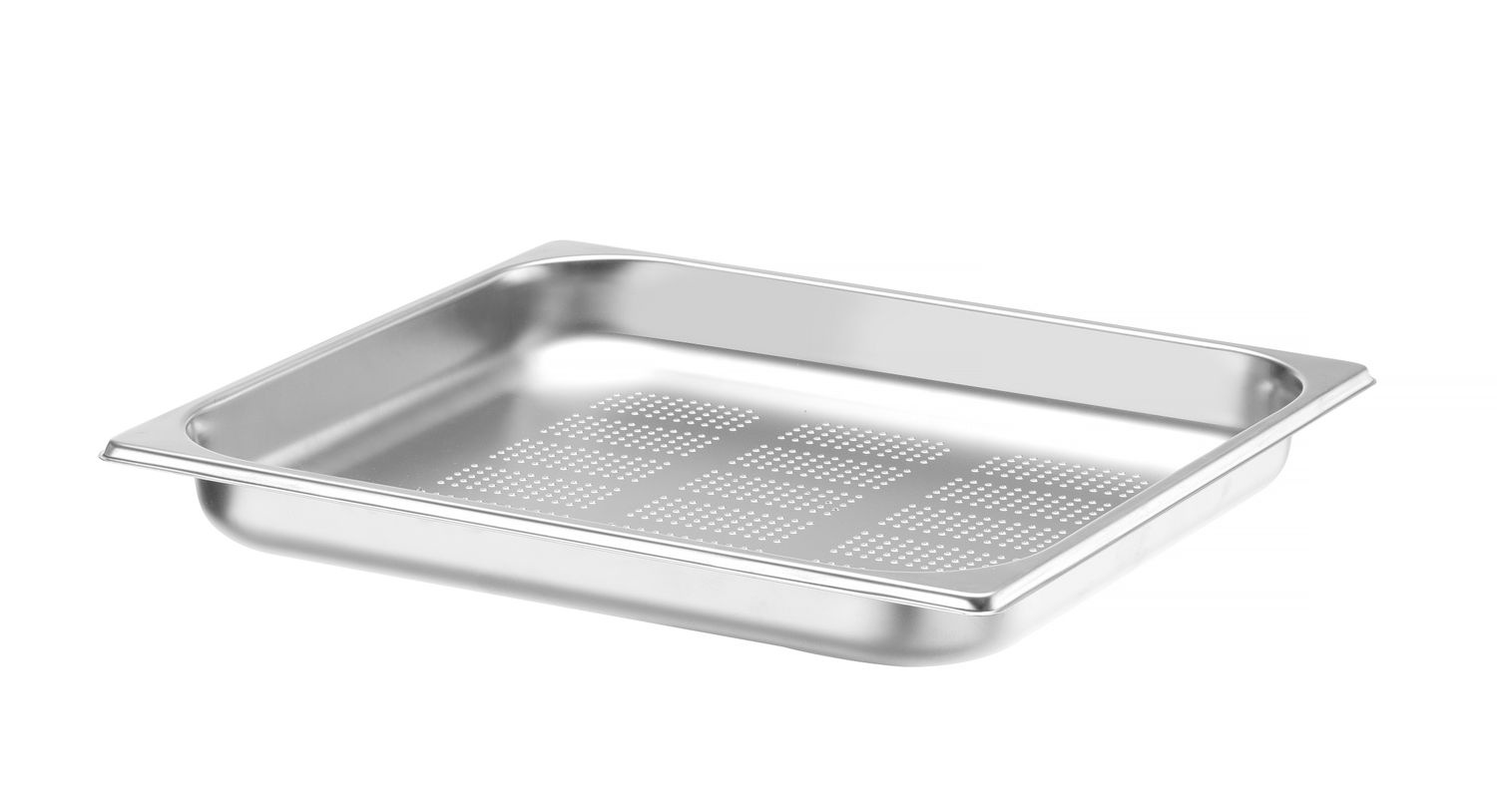 Recipient GN 2/3 ad. 4 cm din oțel inoxidabil PROFI LINE PERFORAT | HENDI 802342