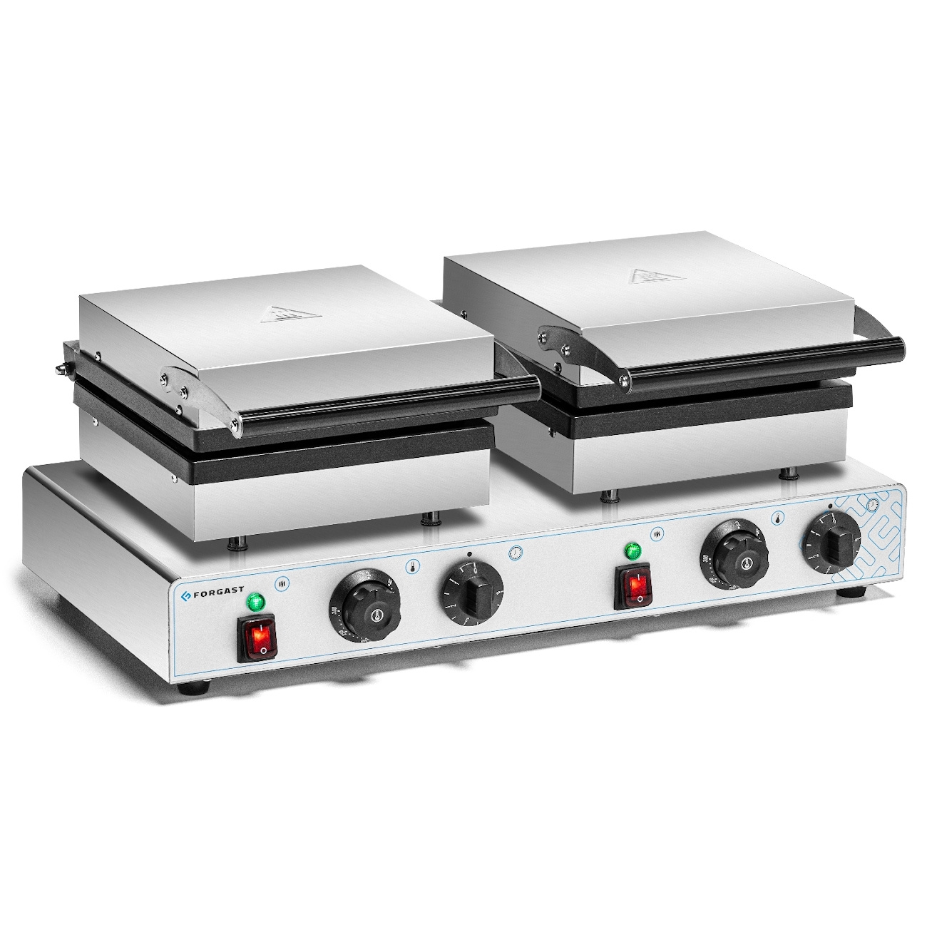 Aparat electric dreptunghiular pentru vafe duble 4x6, 3,5 kW, 230 V | FORGAST FG09725