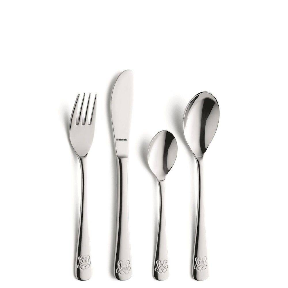 Set de tacâmuri pentru copii 4 piese Teddy Bear | AMEFA 431000G006A40