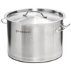 Oală medie din oțel inoxidabil cu capac, 58 l, diametru 50 cm | FORGAST FG02058