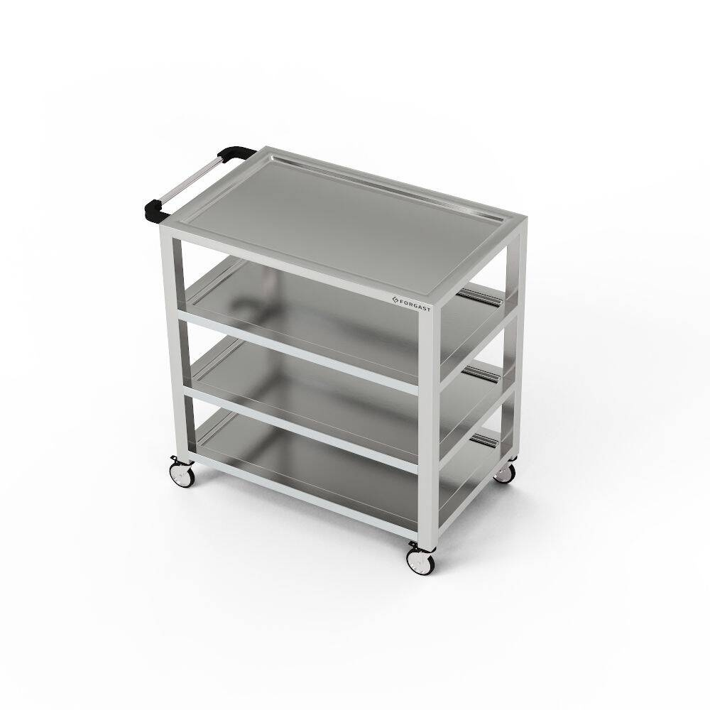 Cărucior cu 4 rafturi din oțel inoxidabil 120x60x85 cm | FORGAST