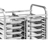 Cărucior pliabil din oțel inoxidabil pentru tăvi și recipiente - pentru 30 GN 1/1 | FORGAST FG01103