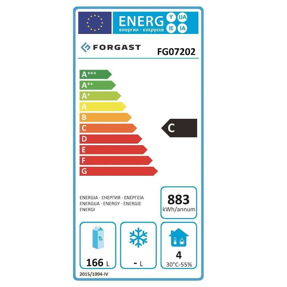 Cărucior frigorific cu 2 uși pentru pizza 257 l, cu extensie | FORGAST FG07202