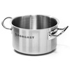 Oală joasă din oțel inoxidabil, cu capac, 2,5 l, diametru 18 cm | FORGAST FG02003